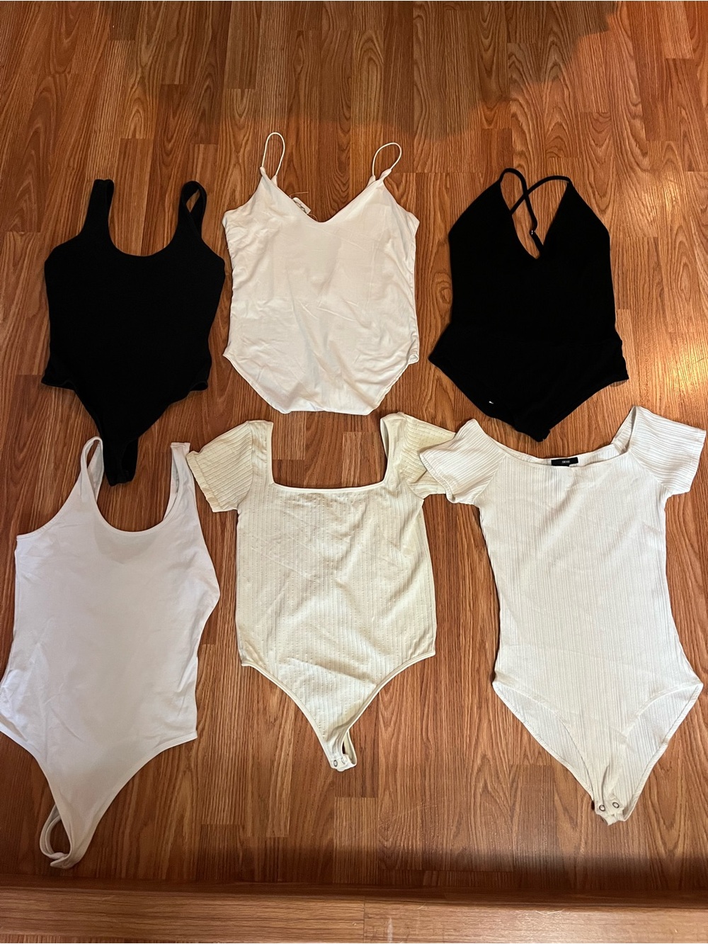 Classic ladies One-Piece Bodysuit - Black & White lot if 6. Size Medium